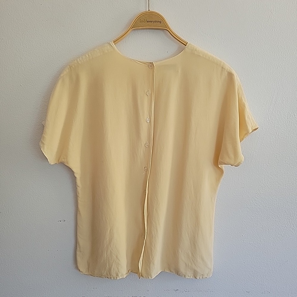 Vintage Barrie Pace Silk Blouse 12 Ivory Dolman Sleeve Elevated Chic Minimalist - Picture 2 of 10